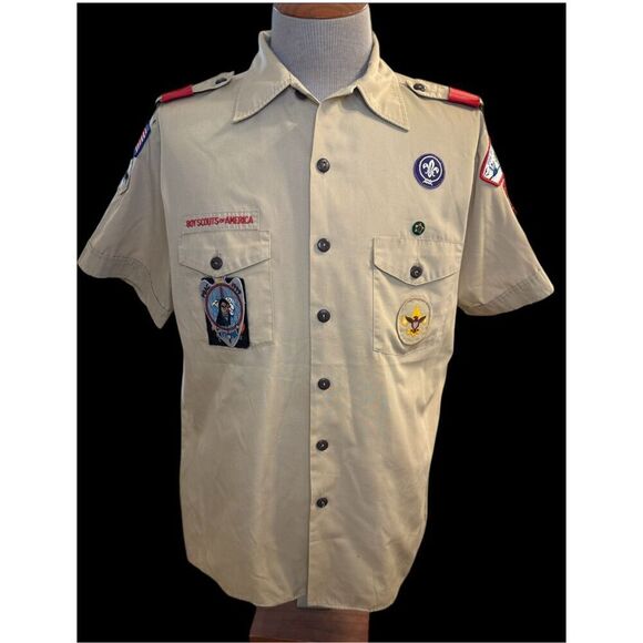 Boy Scouts of America Shirt With 1997 & 1999 Patches XL - Picture 2 of 9